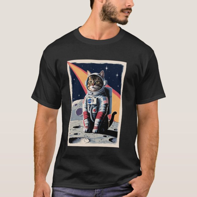 T-shirt Chat Astronaute Animal de compagnie Espace (Devant)
