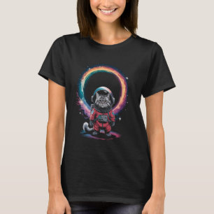 T-shirt Chat Astronaute Astronomie Astrophysique Scientifi