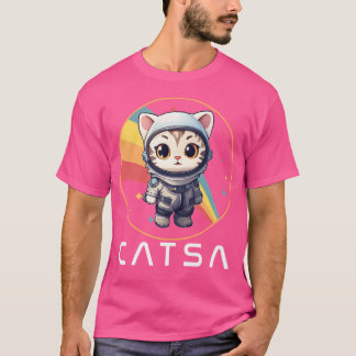 T-shirt Chat Astronaute Dans L'espace Catsa Chat Astronomi