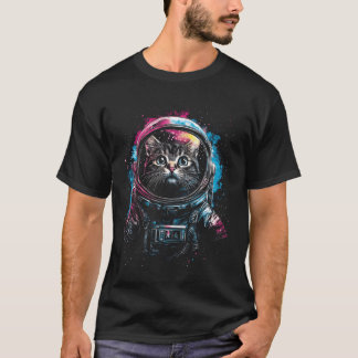 T-shirt Chat Astronaute Espace Hommes Femmes Drôle Chat Co