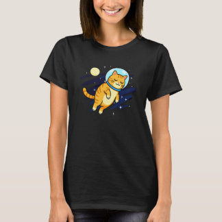 T-shirt Chat Astronaute Espace Lune Amateur d'Animaux Mama