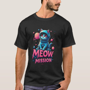 T-shirt Chat Astronaute - Graphique de l'espace de la miss