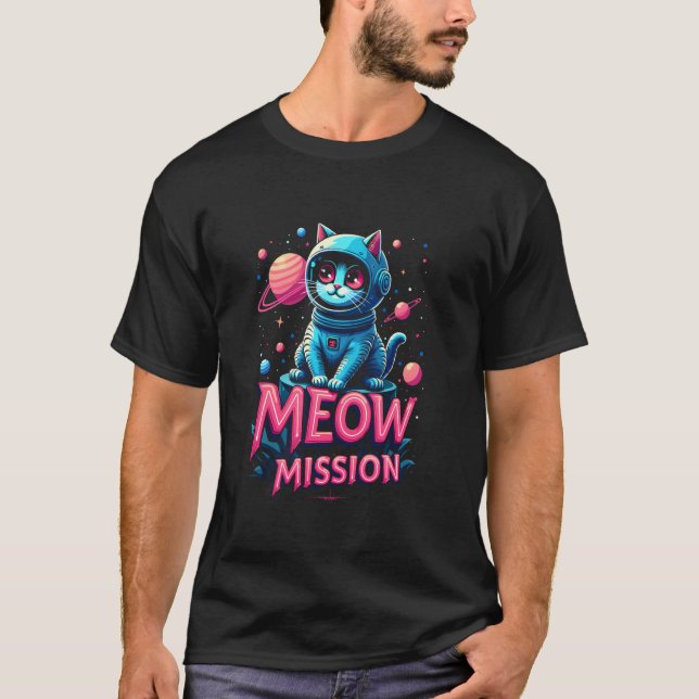 T-shirt Chat Astronaute - Graphique de l'espace de la miss (Devant)