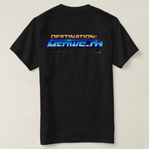 T-shirt Chat Astronaute Rétro Lune Coucher de Soleil - Meo