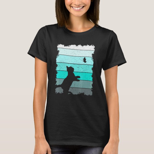 T-shirt Chat Attrape Papillon (Devant)