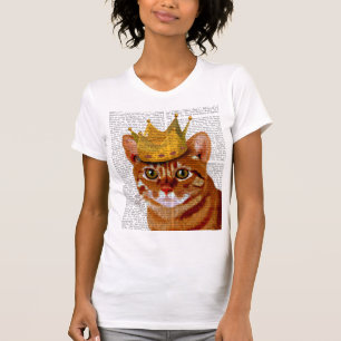 T-shirt Chat au gingembre avec Portrai de la Couronne