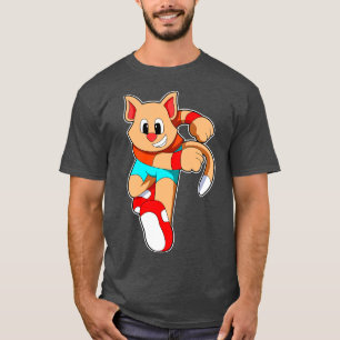 T-shirt Chat au jogging de fitness