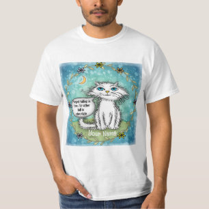 T-shirt Chat aux mèches chocolat
