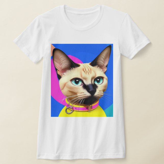 T-shirt Chat aux yeux saisissants (Poser)
