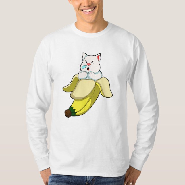 T-shirt Chat avec banane (Devant)