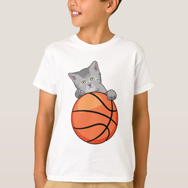 T-shirt Chat avec basket (Devant)