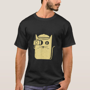T-shirt Chat Avec Caméra Photographie Chatons Cadeau Pour