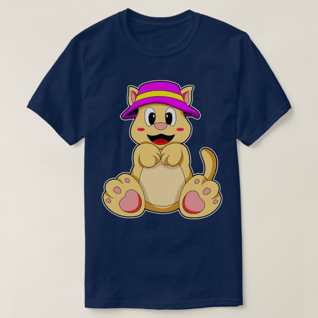 T-shirt Chat avec Casquette (Design devant)