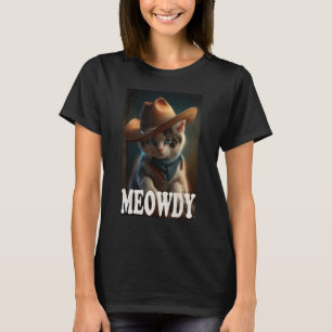 T-shirt Chat avec chapeau de cowboy pour amateurs de chats