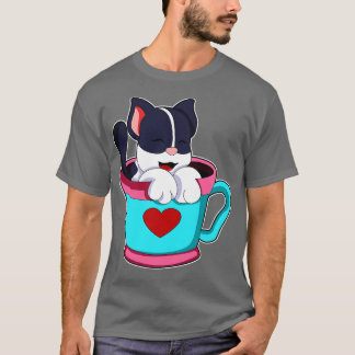 T-shirt Chat avec Coeur Cup