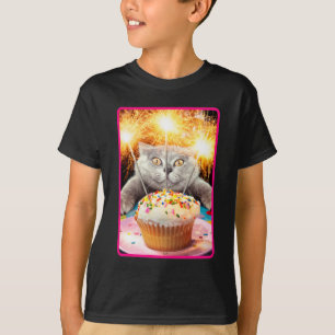 T-shirt Chat Avec Cupcake Sparkler