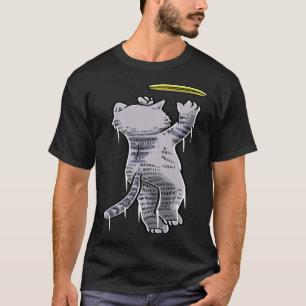 T-shirt Chat Avec Disque De Frisbee Joueur De Frisbee Lanc