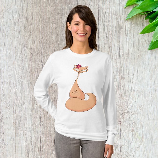 T-shirt Chat avec Fleur Cute Kawaii Kitty (Créateur téléchargé)