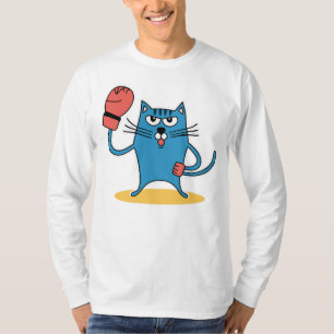 T-shirt Chat avec gants de boxe