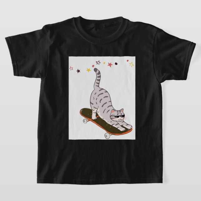 T-shirt Chat avec la planche (Poser)