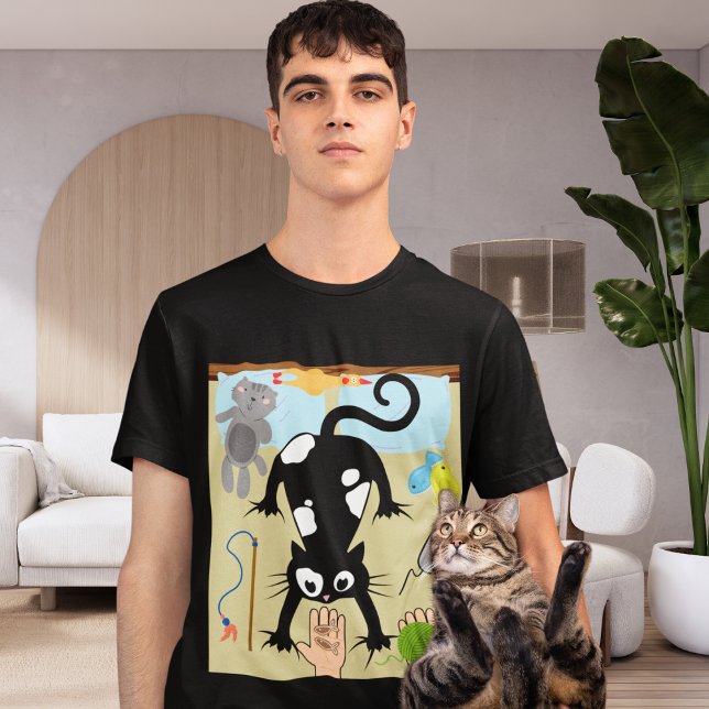 T-shirt Chat avec lit, Jouets de chat, Snacks Brat (Créateur téléchargé)