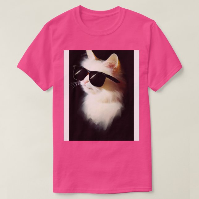 T-shirt Chat avec lunettes de soleil (Design devant)