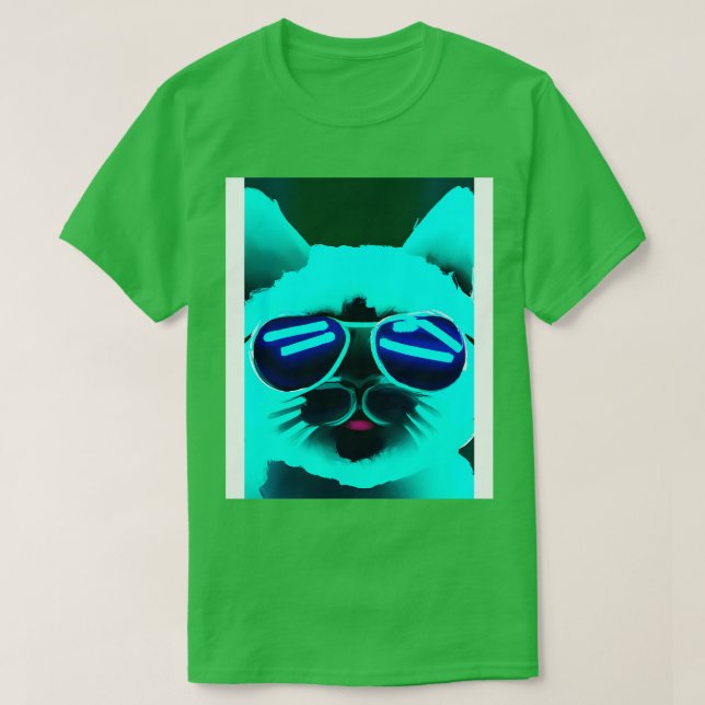 T-shirt Chat avec lunettes de soleil 7 (Design devant)