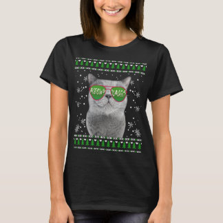 T-shirt Chat avec lunettes de soleil Meowo laide pull de N