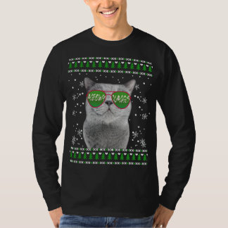 T-shirt Chat avec lunettes de soleil Meowo laide pull de N