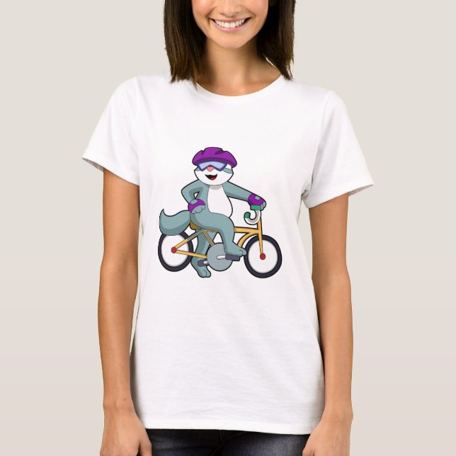 T-shirt Chat avec vélo (Devant)