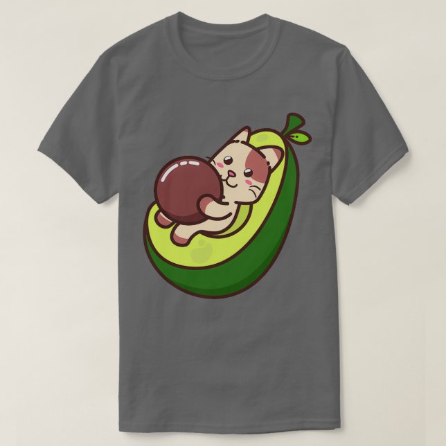 T-shirt Chat Avocado mignon (Design devant)
