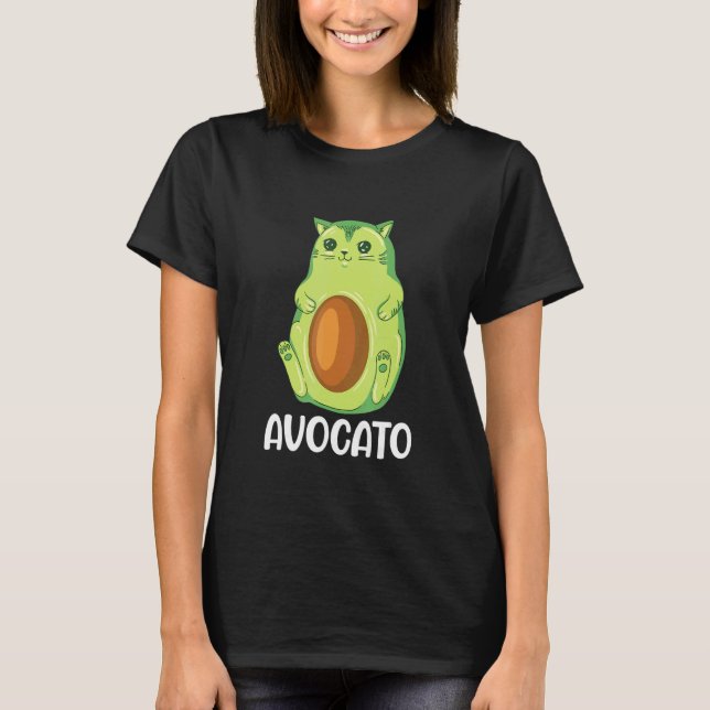 T-shirt Chat Avogato Végétalien Avocat (Devant)