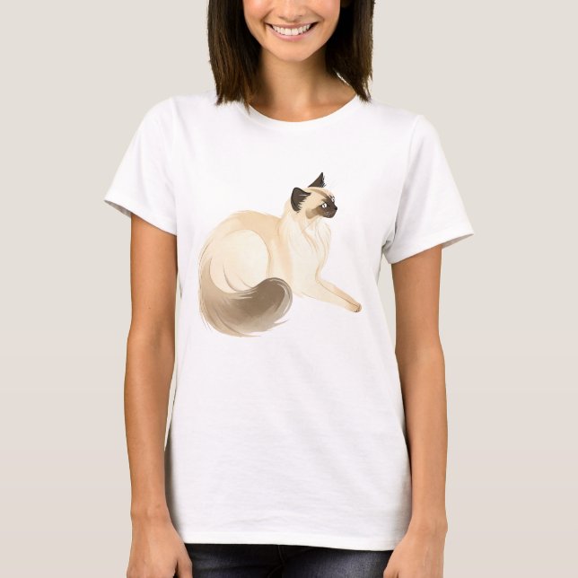 T-shirt chat balinais (Devant)