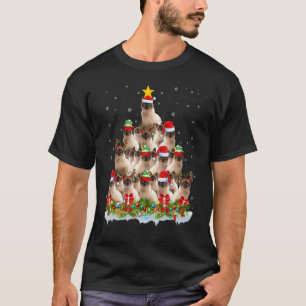 T-shirt Chat Balinais   Arbre de Noël Père Noël Noël Balin