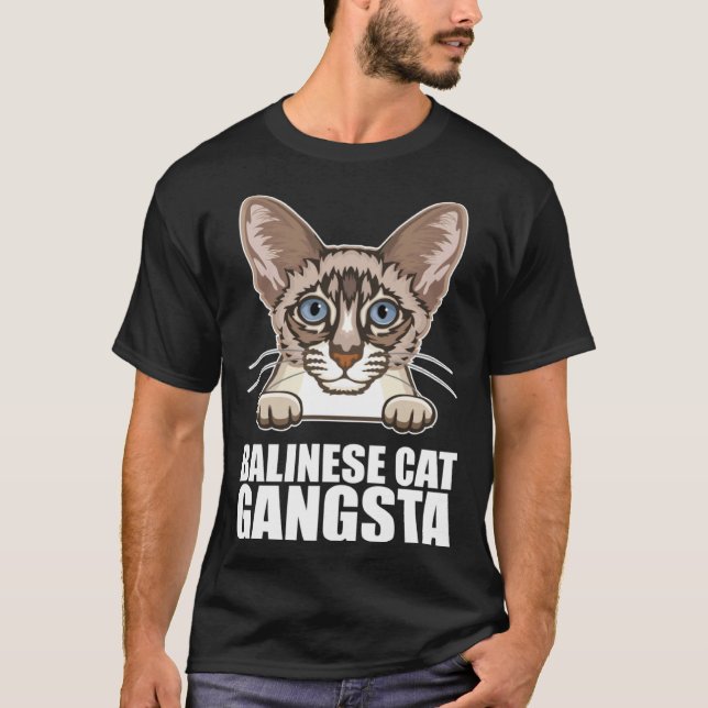 T-shirt chat balinais gangsta  1 (Devant)