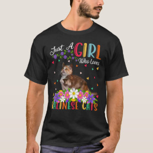 T-shirt Chat Balinais Juste Une Fille Qui Aime Les Chats B