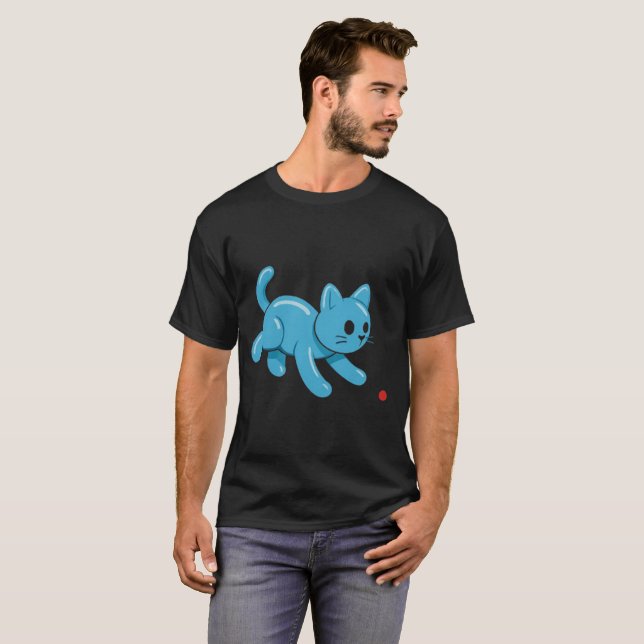 T-shirt Chat ballon vs point laser (Devant entier)