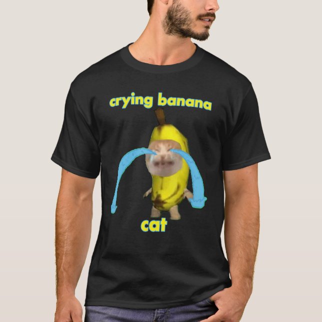 T-shirt chat banane qui pleure (Devant)