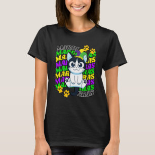 T-shirt Chat Bandeau Mardi Gras Accessoires de Mardi Gras