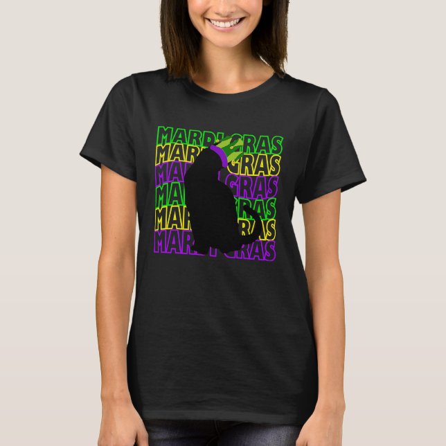 T-shirt Chat Bandeau Mardi Gras Mardi Gras (Devant)