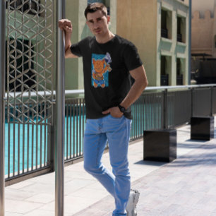 T-shirt Chat barbare