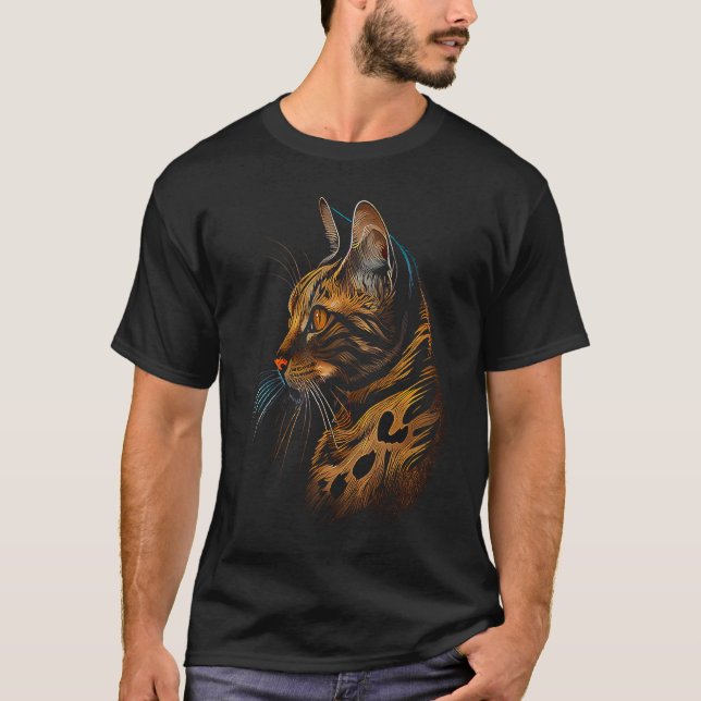 T-shirt Chat Bengal  1 (Devant)