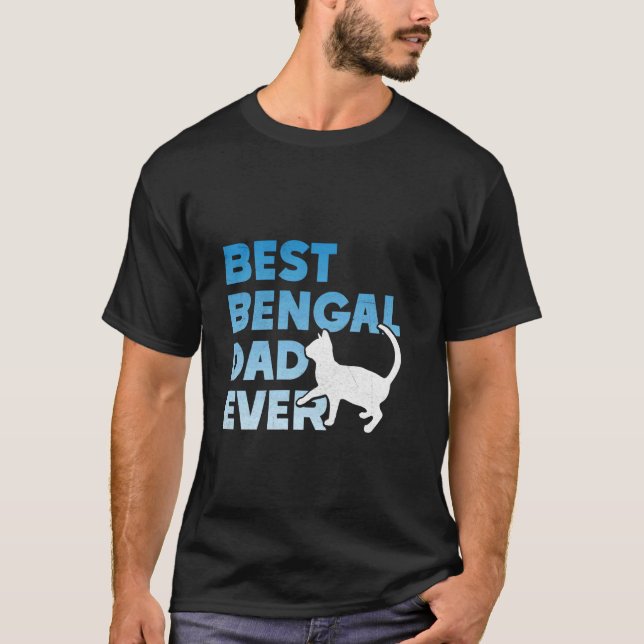 T-shirt Chat Bengal MEILLEUR PÈRE DE CHAT BENGAL JAMAIS Fu (Devant)