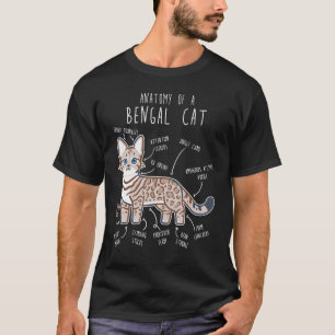 T-shirt Chat Bengal neige anatomie Lynx Seal, drôle de mig
