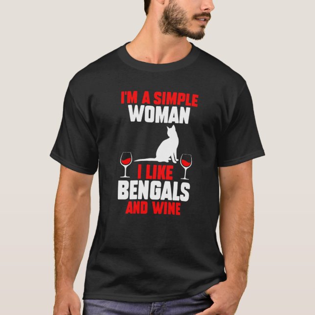 T-shirt Chat Bengal vin (Devant)
