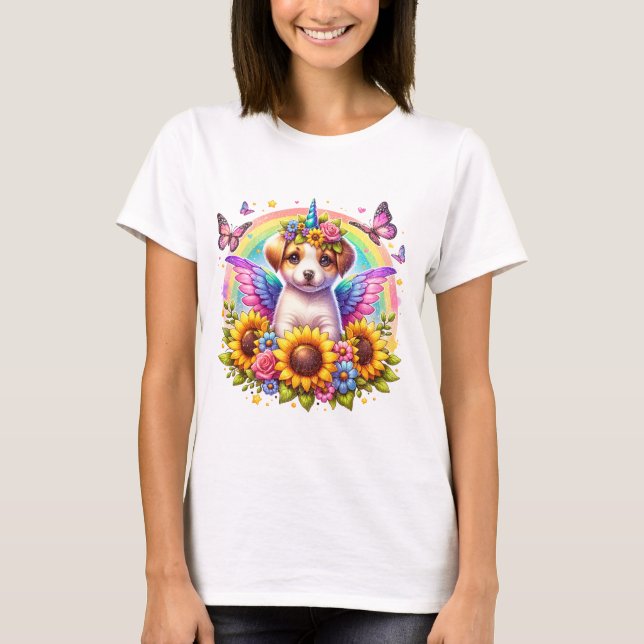 T-shirt Chat Big Eyed en amour (Devant)