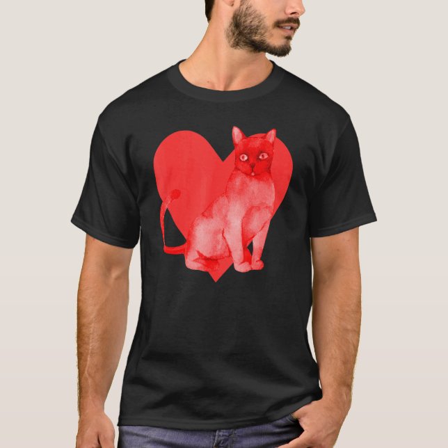 T-shirt Chat Birman ami préféré animal de compagnie mignon (Devant)