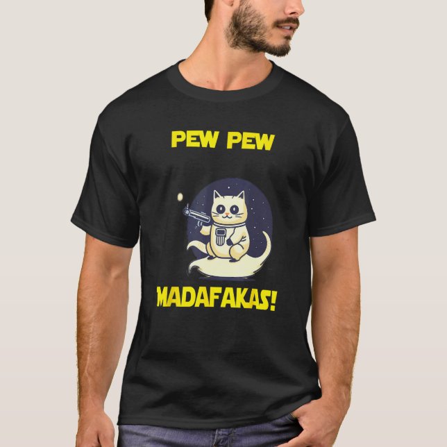 T-shirt Chat Birman Astronaute Spatial Pew Madafakas (Devant)