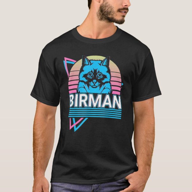 T-shirt Chat Birman Rétro (Devant)