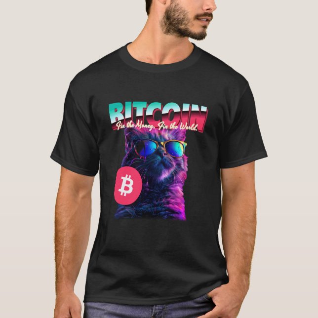 T-shirt Chat Bitcoin (Déclaration BTC drôle & Graphique de (Devant)